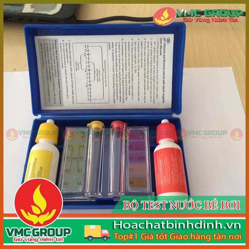 Kit test đảm bảo nồng độ an toàn khi sử dụng hóa chất bể bơi Hà Nội