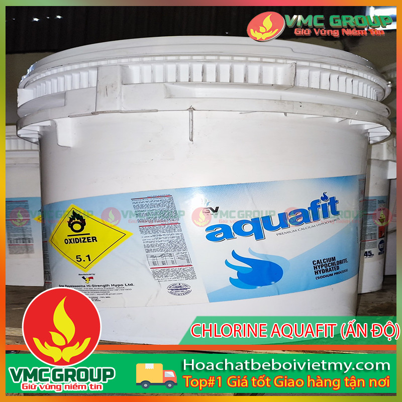 Chlorine Aquafit (Ấn Độ) - Hóa chất bể bơi phổ biến tại Hà Nội bán chạy nhất hiện nay