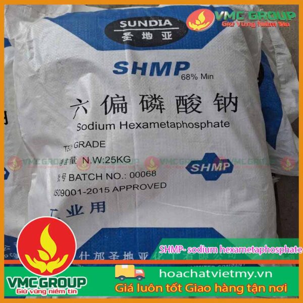 SHMP- sodium hexametaphosphate